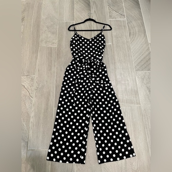 L'agence Jaelyn V Neck Cami Polka Dot Retro Silk Printed Jumpsuit size 2 - Picture 5 of 14